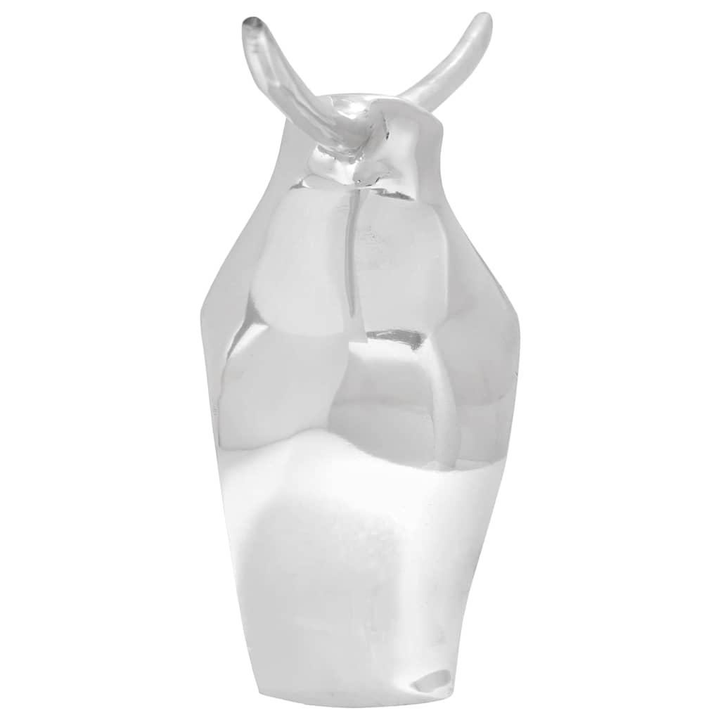 Bull Sculpture Silver 37 x 44 x 17 cm Aluminium