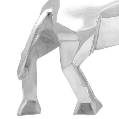 Bull Sculpture Silver 74 x 23 x 30 cm Aluminium