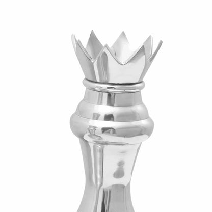 Sculptures 2 pcs Silver 17 x 17 x 42 cm Aluminium