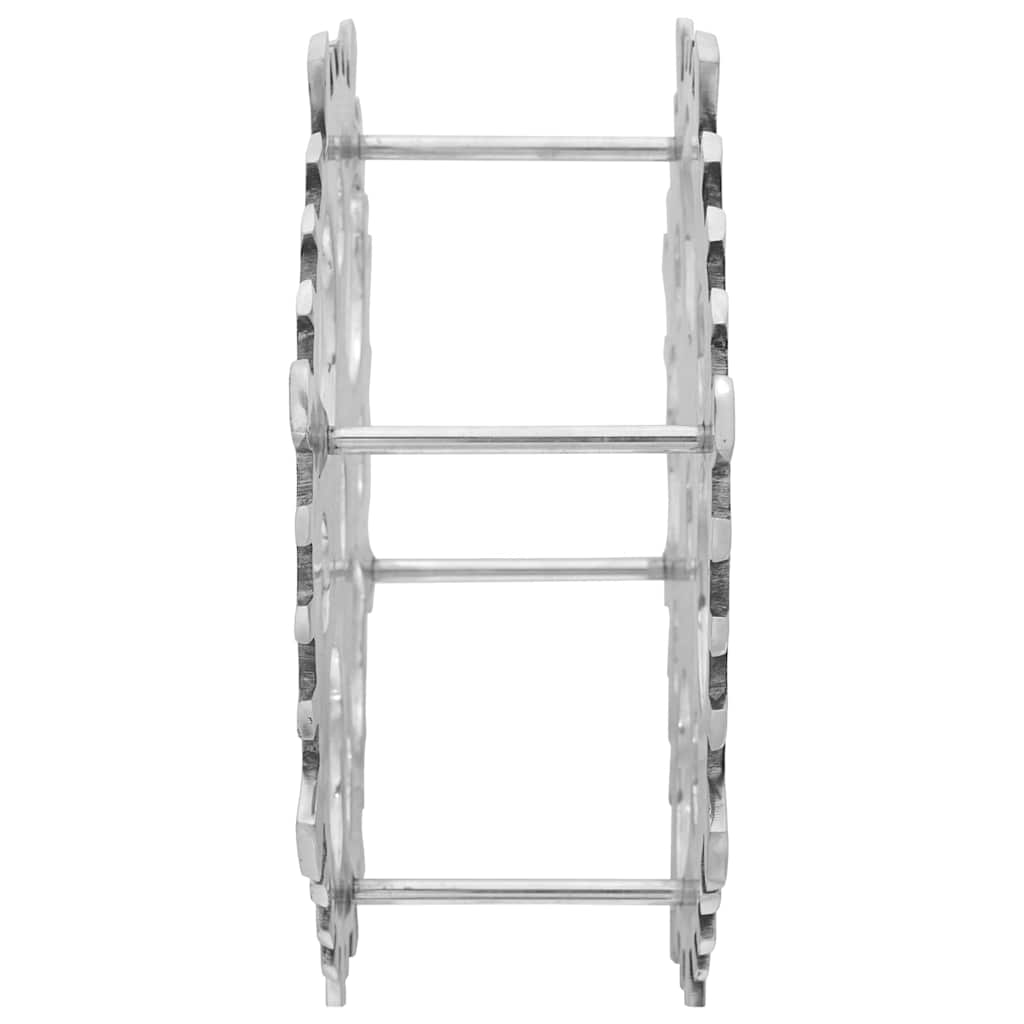Wine Rack Silver 39 x 14 x 39 cm Aluminium