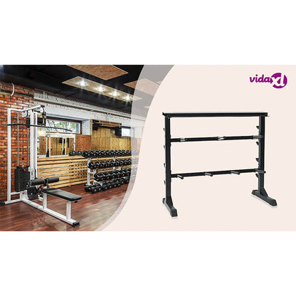 Dumbbell Rack Black 99 x 45 x 95.5 cm Powder-Coated Steel