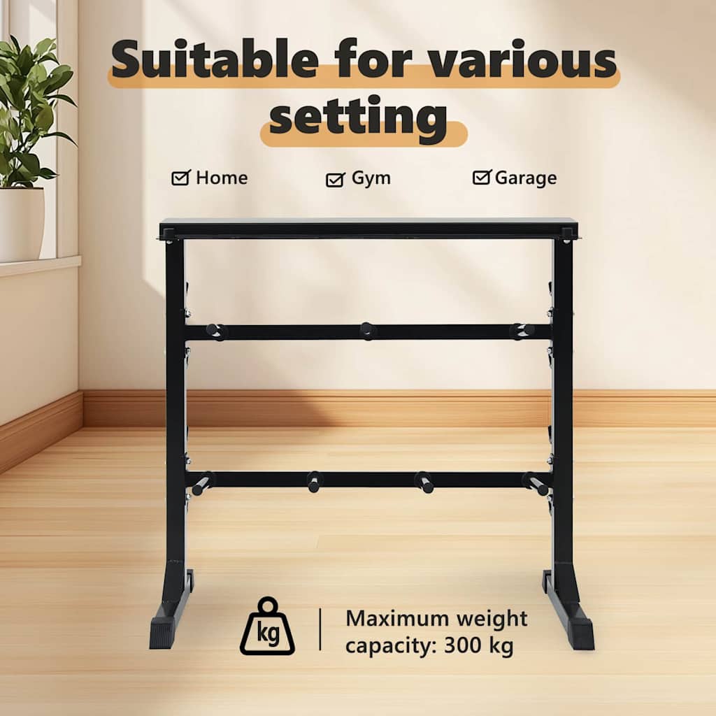 Dumbbell Rack Black 99 x 45 x 95.5 cm Powder-Coated Steel