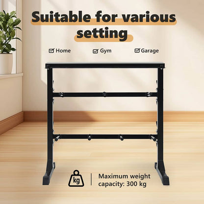 Dumbbell Rack Black 99 x 45 x 95.5 cm Powder-Coated Steel