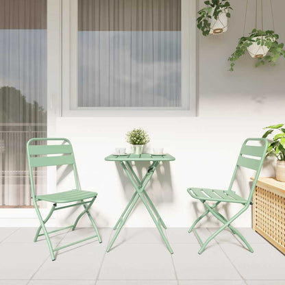 Garden Folding Chair Folding 2 pcs Light Mint 42 x 52 x82cm