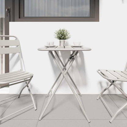 Bistro Table Beige 55 x 55 x 72.5 cm Powder-coated Steel