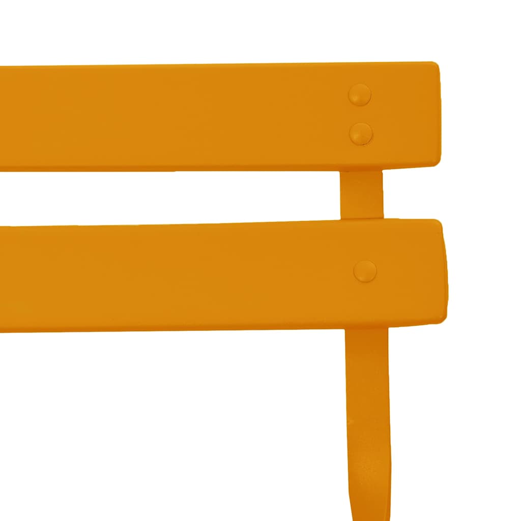 Garden Folding Chair Folding 2 pcs Mustard 42 x 46 x 82cm Metal