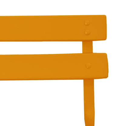 Garden Folding Chair Folding 2 pcs Mustard 42 x 46 x 82cm Metal