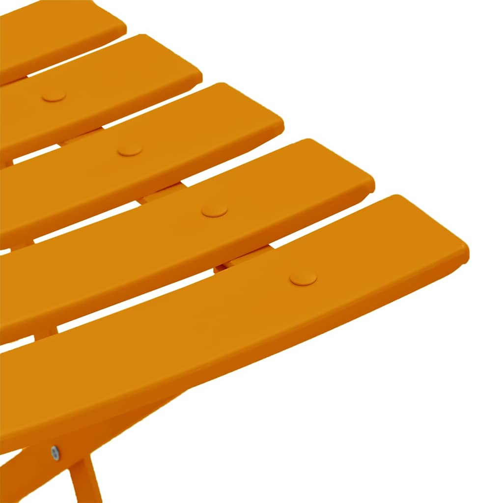Garden Folding Chair Folding 2 pcs Mustard 42 x 46 x 82cm Metal