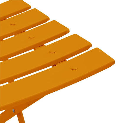 Garden Folding Chair Folding 2 pcs Mustard 42 x 46 x 82cm Metal