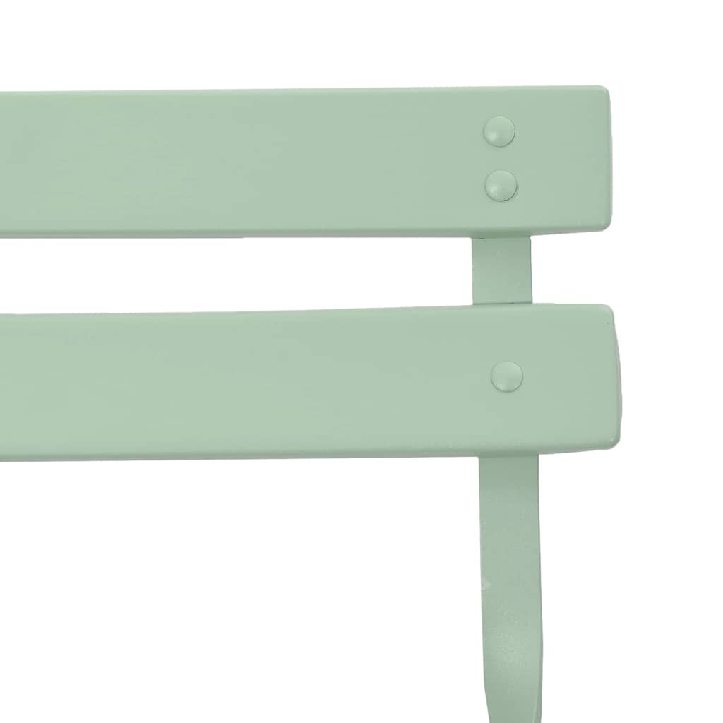 Garden Folding Chair 2 pcs Light Mint 42 x 46 x 82cm Metal