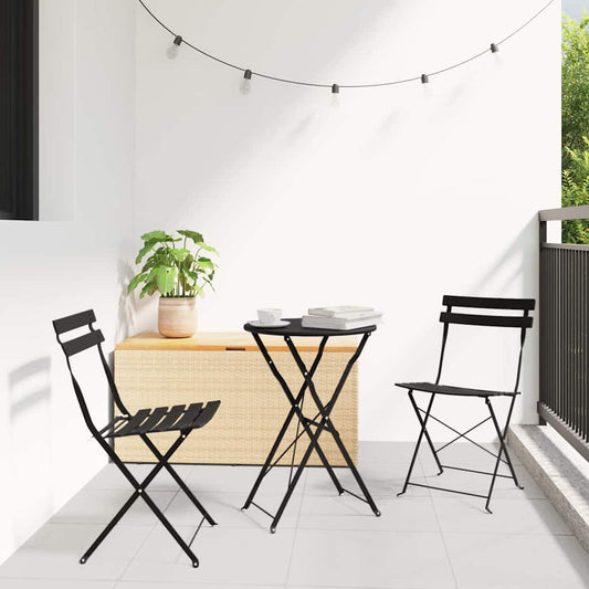 Garden Folding Chair 2 pcs Anthracite Metal