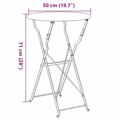 Bistro Table Light Mint Ø 50 x 71 cm Powder-coated Steel