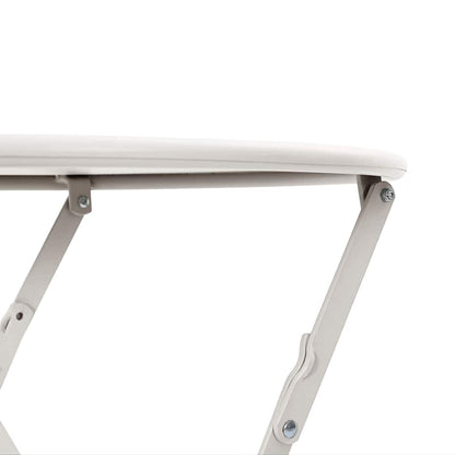 Bistro Table Folding Beige Ø 50 x 71 cm Powder-coated Steel