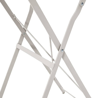 Bistro Table Folding Beige Ø 50 x 71 cm Powder-coated Steel