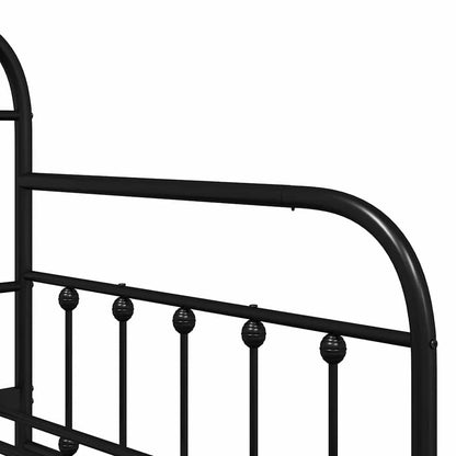 Daybed Frame Black 100 x 200 cm Powder-Coated Steel
