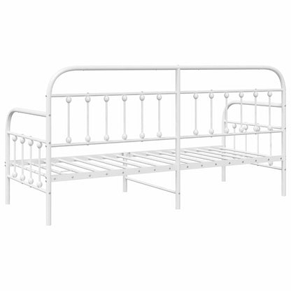 Daybed Frame White 80 x 200 cm Powder-Coated Steel