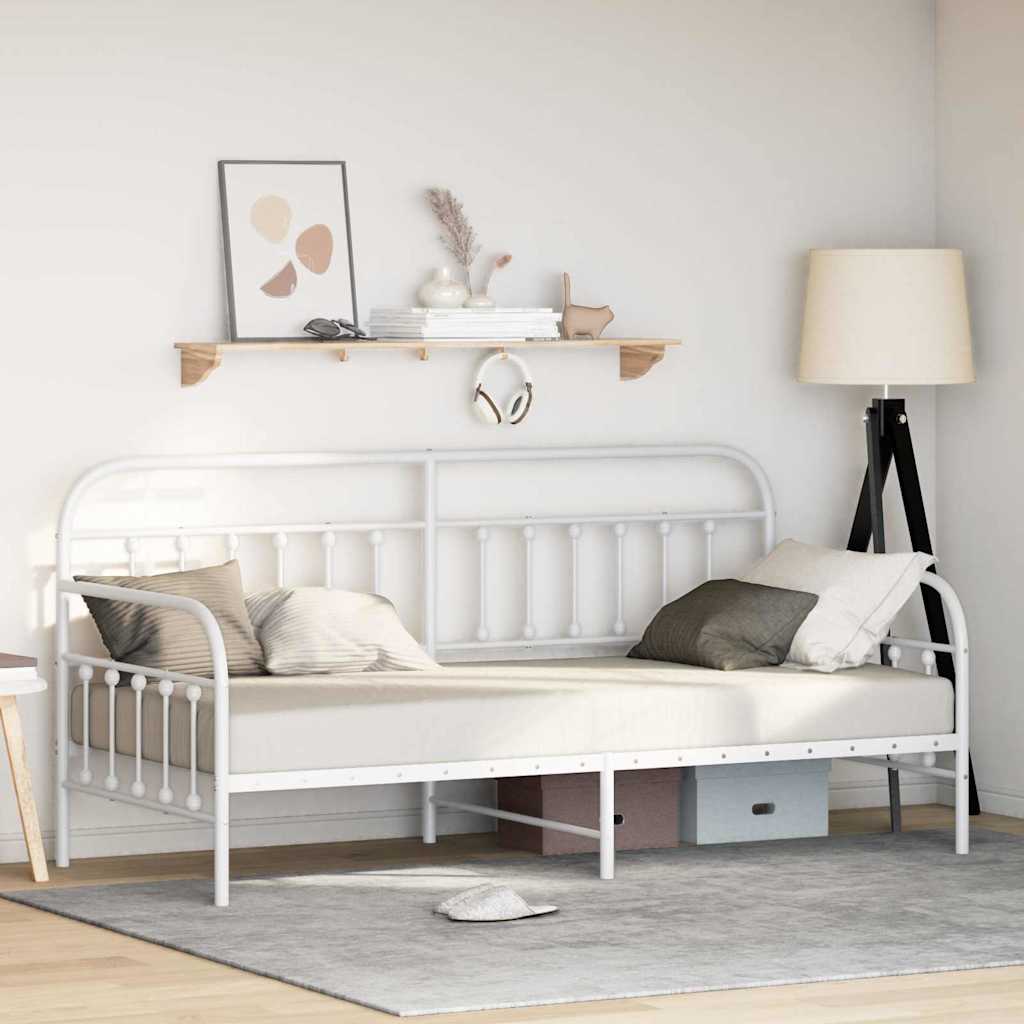 Daybed Frame White 107 x 203 cm Powder-Coated Steel