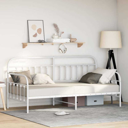 Daybed Frame White 107 x 203 cm Powder-Coated Steel