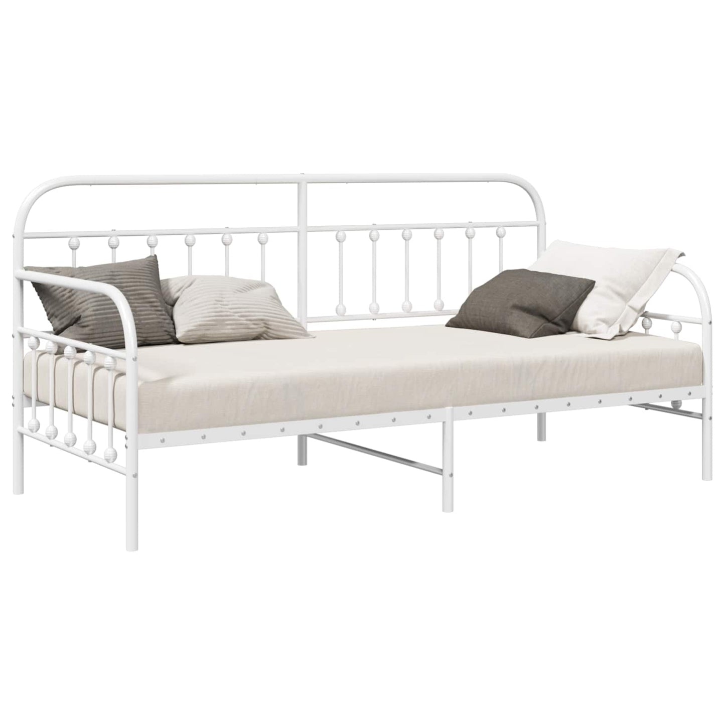 Daybed Frame White 107 x 203 cm Powder-Coated Steel