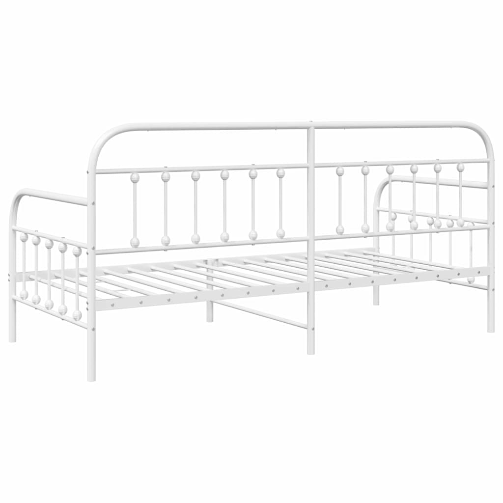 Daybed Frame White 107 x 203 cm Powder-Coated Steel