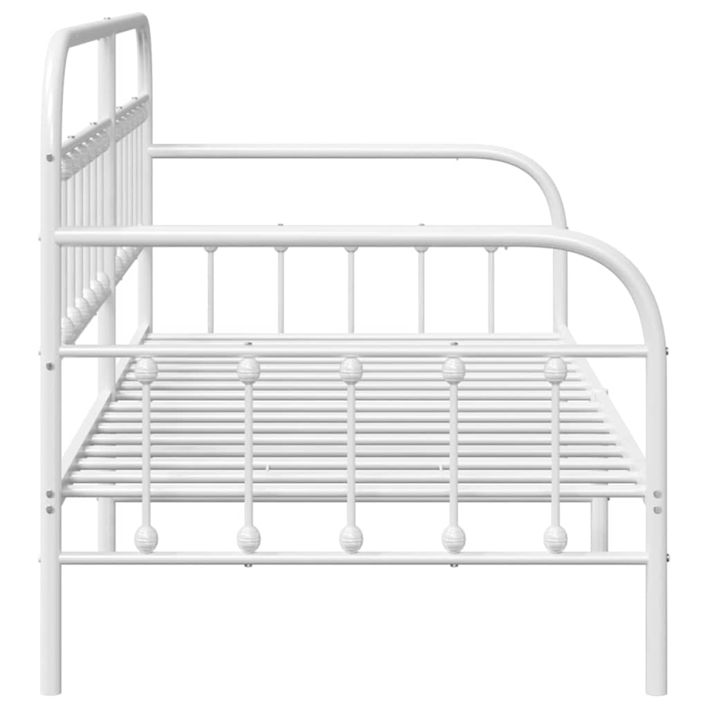 Daybed Frame White 107 x 203 cm Powder-Coated Steel
