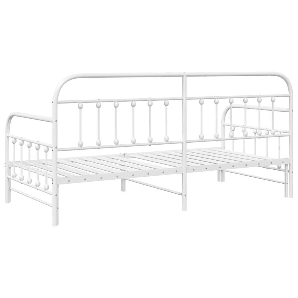 Daybed Frame White 90 x 190 cm Powder-Coated Steel