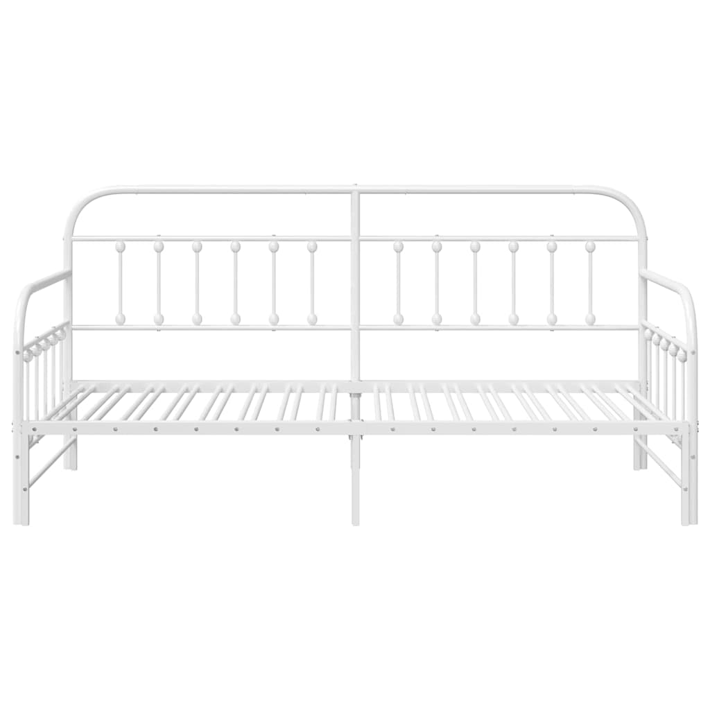 Daybed Frame White 90 x 190 cm Powder-Coated Steel