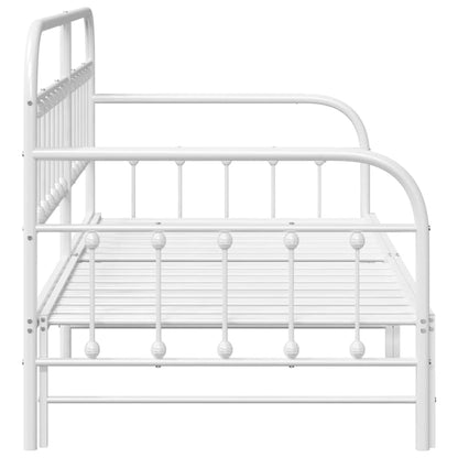 Daybed Frame White 90 x 190 cm Powder-Coated Steel