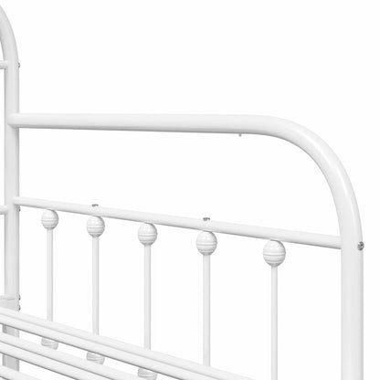 Daybed Frame White 90 x 200 cm Powder-Coated Steel