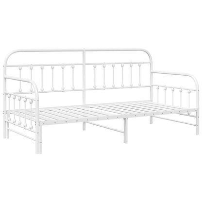 Daybed Frame White 90 x 200 cm Powder-Coated Steel