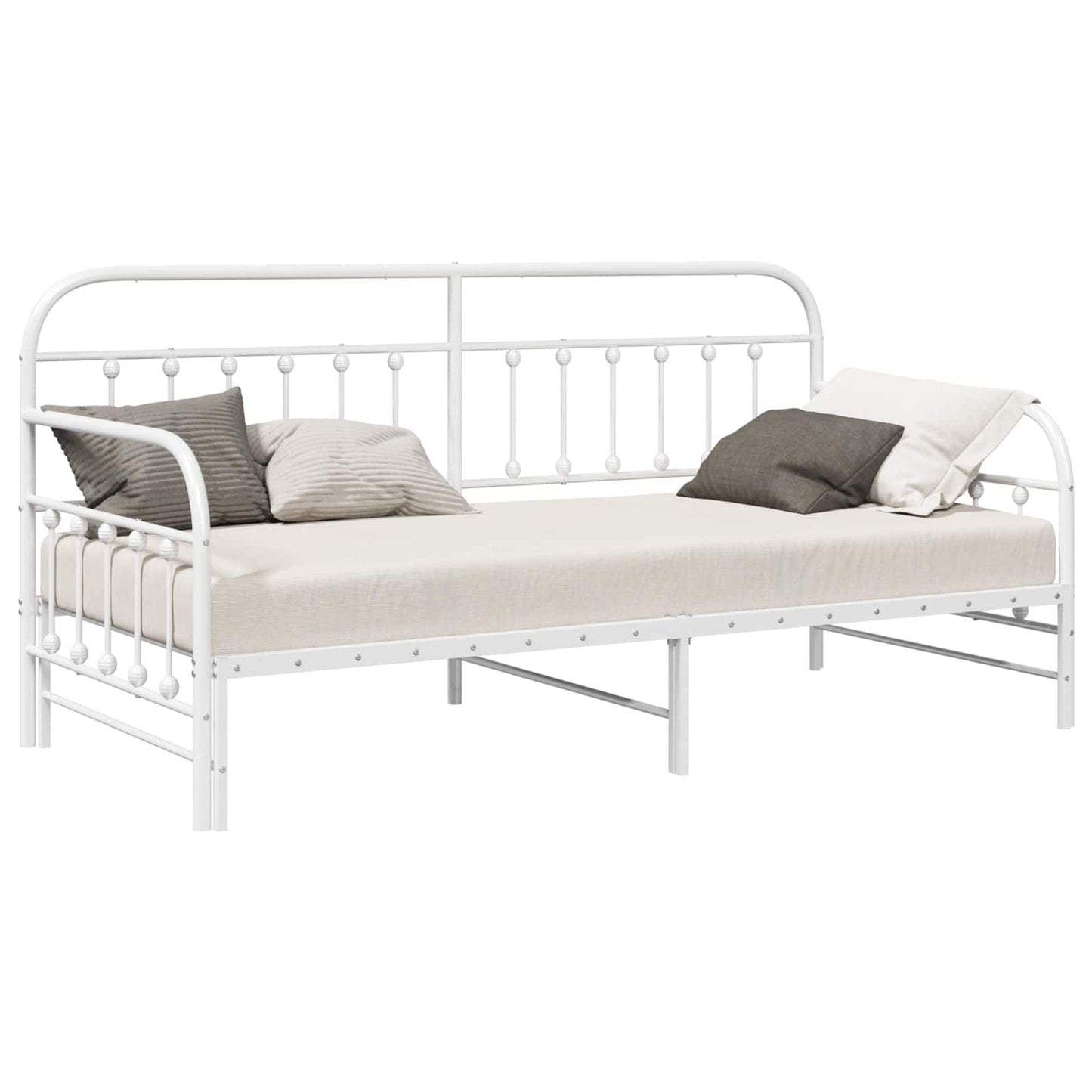 Daybed Frame White 100 x 190 cm Powder-Coated Steel