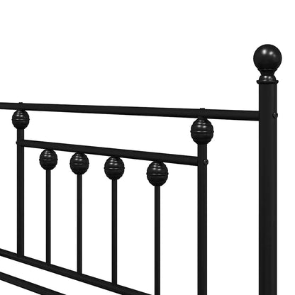 Daybed Frame Black 100 x 190 cm Steel