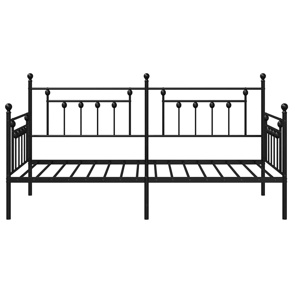 Daybed Frame Black 100 x 190 cm Steel