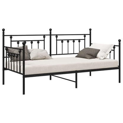 Daybed Frame Black 107 x 203 cm Steel