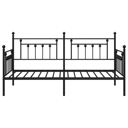 Daybed Frame Black 107 x 203 cm Steel