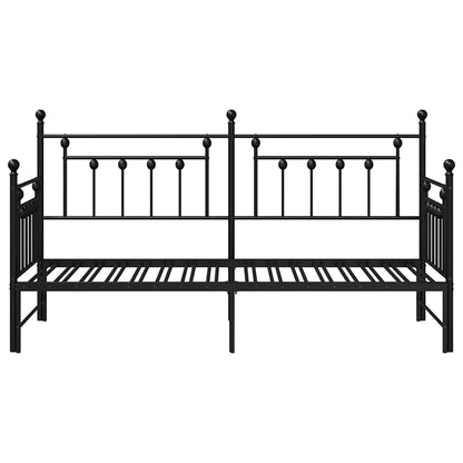 Daybed Frame Black 80 x 200 cm Steel