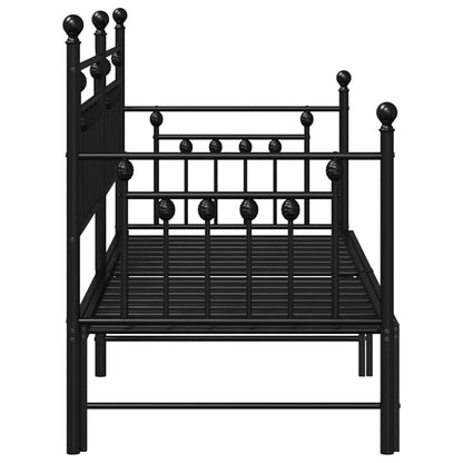 Daybed Frame Black 80 x 200 cm Steel