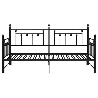 Daybed Frame Black 100 x 190 cm Steel