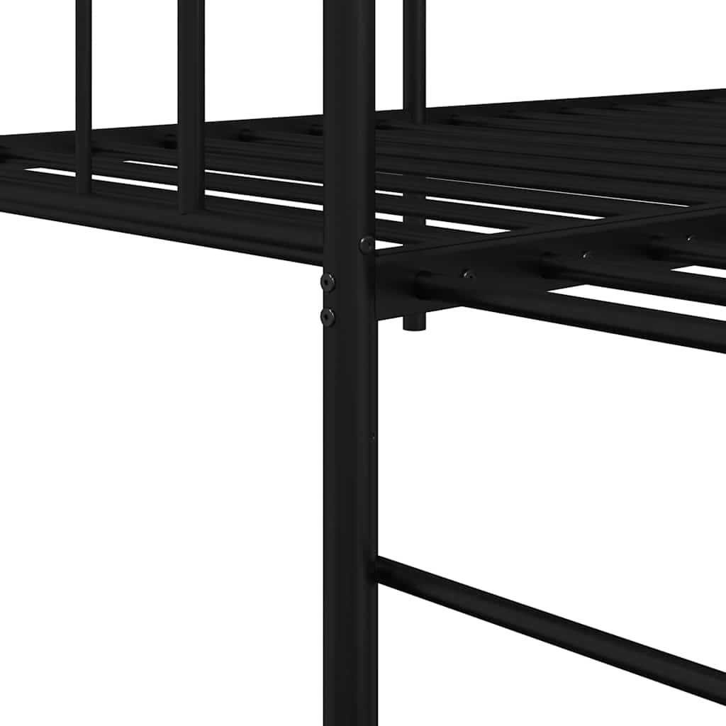 Daybed Frame Black 107 x 203 cm Steel