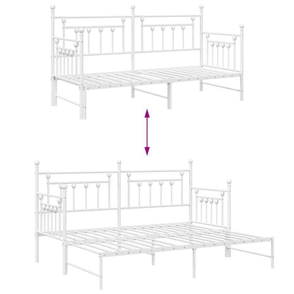 Daybed Frame White 75 x 190 cm Steel