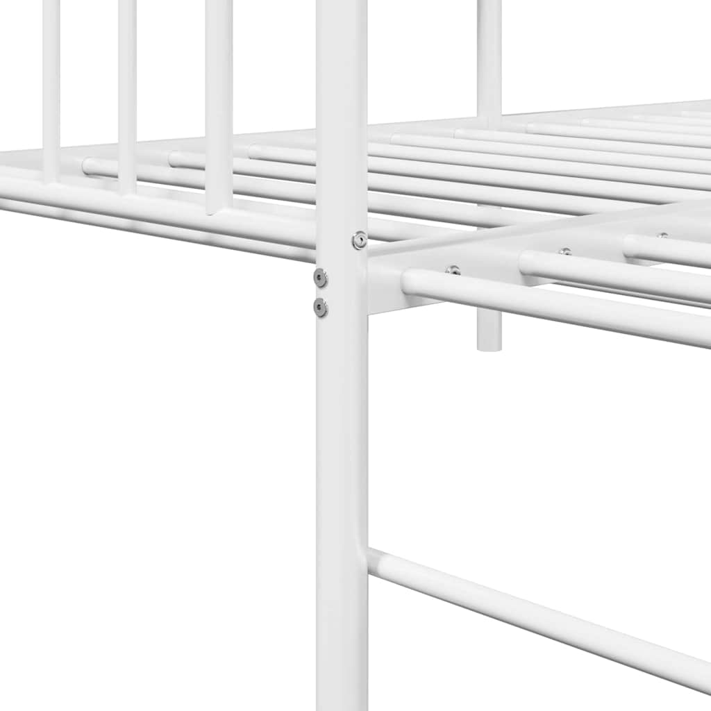 Daybed Frame White 80 x 200 cm Steel