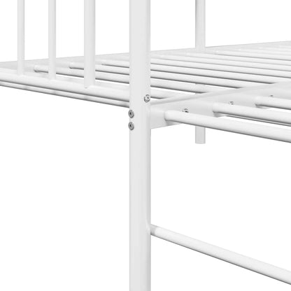 Daybed Frame White 80 x 200 cm Steel