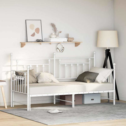 Daybed Frame White 80 x 200 cm Steel