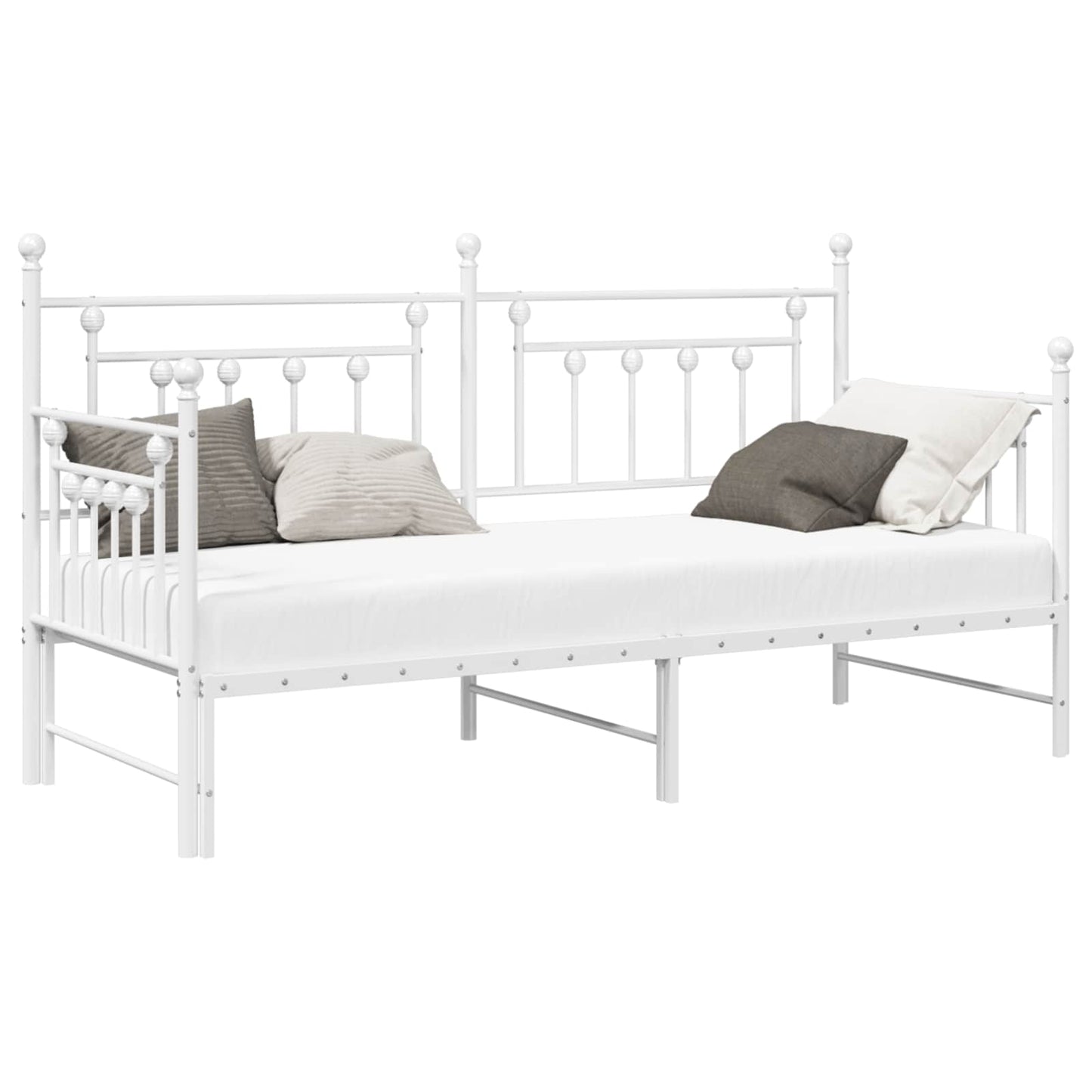 Daybed Frame White 80 x 200 cm Steel