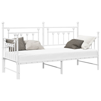 Daybed Frame White 80 x 200 cm Steel