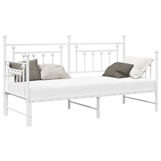 Daybed Frame White 80 x 200 cm Steel