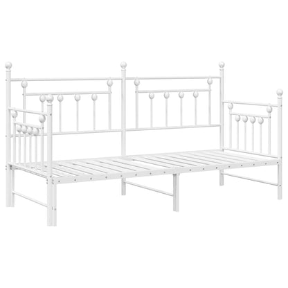 Daybed Frame White 80 x 200 cm Steel