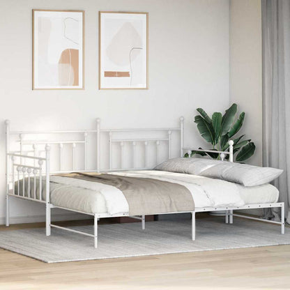 Daybed Frame White 90 x 190 cm Steel