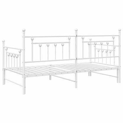 Daybed Frame White 90 x 190 cm Steel