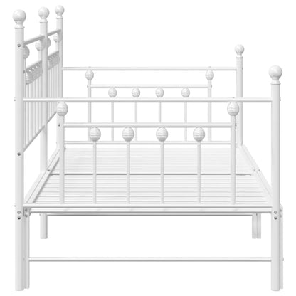 Daybed Frame White 90 x 190 cm Steel